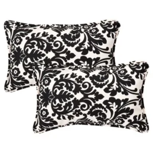 Pillow Perfect Rectangle Outdoor Toss Pillow - 11.5L x 18.5W x 5H in. - Set of 2