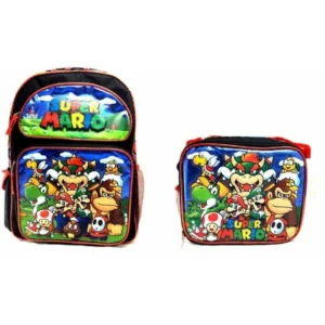 Super Mario 3D Brother Team 12" Small Backpack Kid Boys School Plus Matching Lunch Bag?