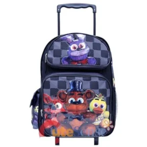 Five Nights At Freddys Large School Roller Backpack 16" inches Trolley Rolling