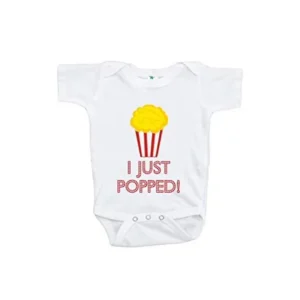 Custom Party Shop Baby Boy's I Just Popped Popcorn Onepiece 3-6 Months Red and Yellow