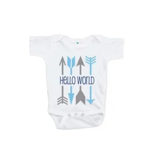 Custom Party Shop Baby Boy's Hello World Onepiece - Blue / 3-6 Month Onepiece