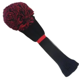NEW PRG Pom-Pom Fashion Black/Red Driver Headcover