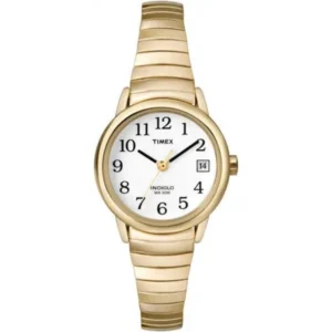 Timex Women's Easy Reader Watch, Gold-Tone Stainless Steel Expansion Band