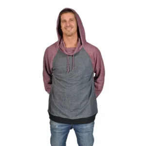 ARSNL Mens Fashion Solid Color Hoodie Ninja Style