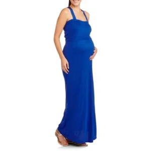 Maternity Empire Waist 2-in-1 Halter/Strapless Maxi Dress