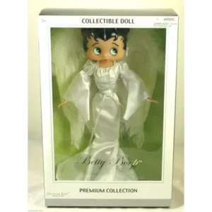 Betty Boop Premium Angel Betty Doll w/ Doll Stand, New Gift Cartoon TV By Precious Kids 31184 Bendable leg
