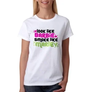 Barbie Smoke Like Marley Women's White T-shirt