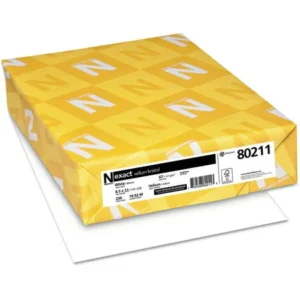 Neenah Paper Exact Vellum Bristol Cover Stock, 67lb, 94 Bright, 8 1/2 x 11, White, 250 Sheets