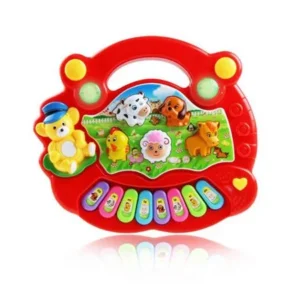 Baby Kids Musical Educational Animal Farm Piano Developmental Music Toy Gift red