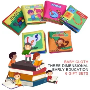 6PCS/Set Soft Cloth Books Rustle Sound Infant Educational Stroller Toy Christams gift