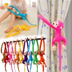 60cm Hanging Cute Long Arm Monkey Plush Baby Toys Soft Doll Kids Child Gift(coffee)