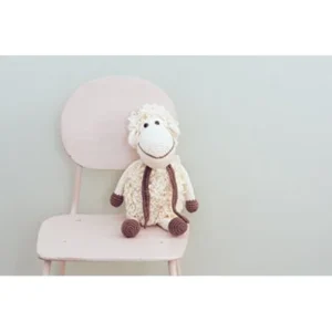 Organic Soft Baby Toys - Crocheted Sheep -Darla the Lamb