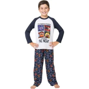 Five Nights at Freddy's 'Bear Plushy' Raglan Pajama 2pc Set, Blue, 6/7