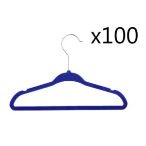 High Quality 100Pcs Velvet Flocking Non-Slip Clothes Hanger Skirt Kid Clothes Stand Colorful Clothes Hanger For Baby Children