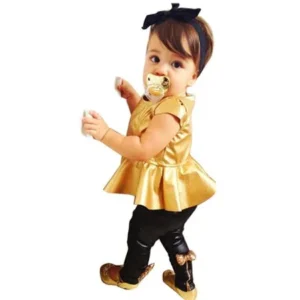 Baby Girl Summer Casual Outfit Clothing Suit Short Sleeve T-Shirt +Pants