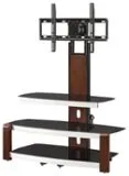 Whalen Furniture - Plug & Play TV Console for Most Flat-Panel TVs Up to 47" - Brown