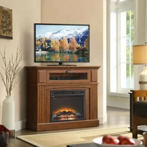 Whalen Sumner Corner Media Electric Fireplace for TVs up to 45", Brown