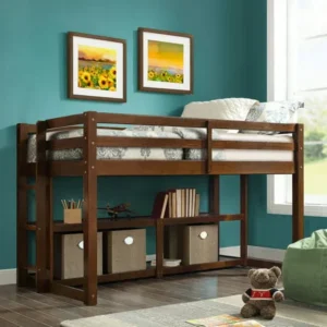 Better Homes and Gardens Loft Storage Bed with Spacious Storage Shelves, Multiple Finishes