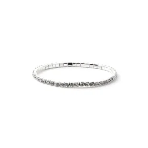 Silver Crystal 1 Line Stretch Bracelet