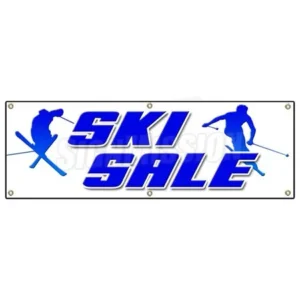 48"x120" SKI SALE BANNER SIGN snow winter boots clothes poles name brand skier