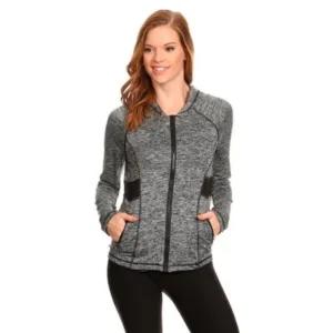 Women's Active Wear Zip Up Jacket With Hoodie