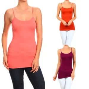 A Set of 3 Solid Seamless Cami Top Combo Deal 4