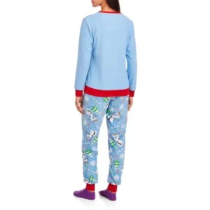 Olaf Women's License Pajama Ugly Sweater Fashion 2 Piece Sleepwear Set