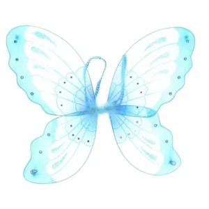Costume Accessory Blue Glitter Children Butterfly Wings (Set of 4)