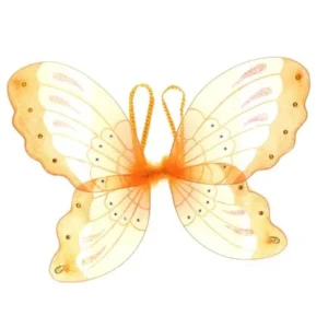 Costume Accessory Orange Glitter Children Butterfly Wings (Set of 6)