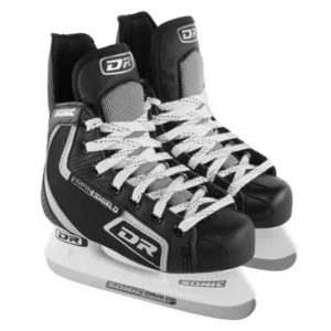 DR Sports Sonic Shield Boys Ice Hockey Skates For Kids Stainless Steel Blades Laces Eyelets Athletic Shoe