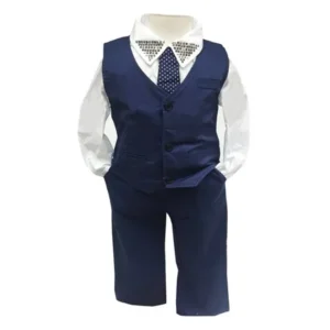 StylesILove Stylish T-shirt, Vest, Pants and Tie 4-pc Boy Clothing Set (2T)