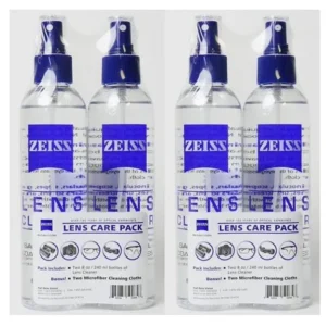 4 Pack Zeiss Lens Cleaner Spray 8 Oz Bottles for Glasses Camera Laptops Cellphones (32oz) + 4 Microfiber Cleaning Cloths (4)
