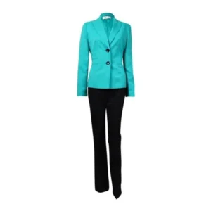 Le Suit Women's Woven Notch Lapel Two Button Pant Suit