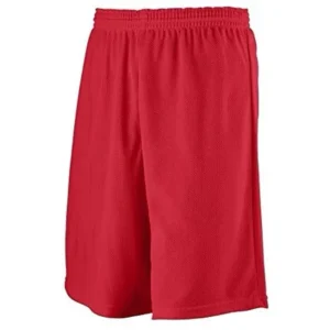 BOYS' LONGER LENGTH MINI MESH LEAGUE SHORT L Red