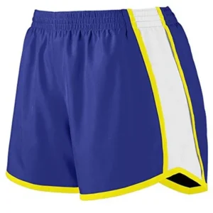 WOMEN'S JUNIOR FIT PULSE TEAM SHORT M Purple/White/Power Yellow