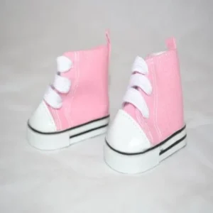 Unique Doll Clothing High Top Pink Tennis Shoes for American Girl Dolls and Most 18" Doll