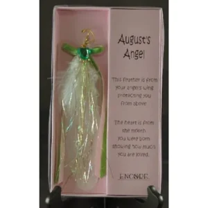 Encore - An Angel's Touch - Inspirational Gift - Feather Charm - August