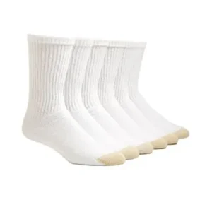 Gold Toe Cotton Crew Socks (Pack of 6) (Men's Big & Tall)