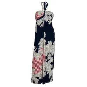 Plus size Maxi Halter Dress Designer Print