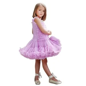 StylesILove Lilac Shoulder Straps Tutu Baby Kids Party Dress (6-12 Months)