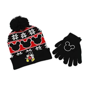 Mickey Mouse Youth Boys Beanie Hat and Gloves Set (Little Kid/Big Kid)