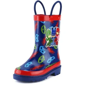 Disney Little Boys' PJ Masks Character Printed Waterproof Easy-On Rubber Rain Boots (Toddler/Little Kids)