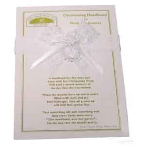 Little Things Mean a Lot Girls Christening Headband to Wedding Garter - One Size/White