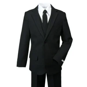 Spring Notion Boys' Modern Fit Dress Suit Set Black