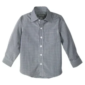 Spring Notion Boys' Long Sleeve Checkers Gingham Shirt