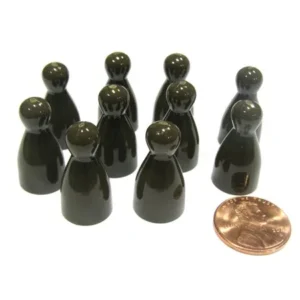 Koplow Games Set of 10 Halma 25mm Pawns Pawn Peg Pegs Board Game Play Pieces - Brown #04232