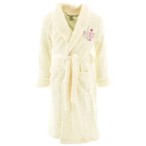 Sweet N Sassy Girls Cream Love Paris Bathrobe