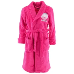 Sweet N Sassy Girls Pink Cats Meow Bathrobe