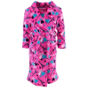 Sweet N Sassy Girls Pink Paris Nights Bathrobe