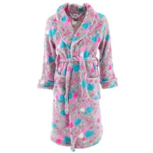 Sweet N Sassy Girls Gray Paris Nights Bathrobe